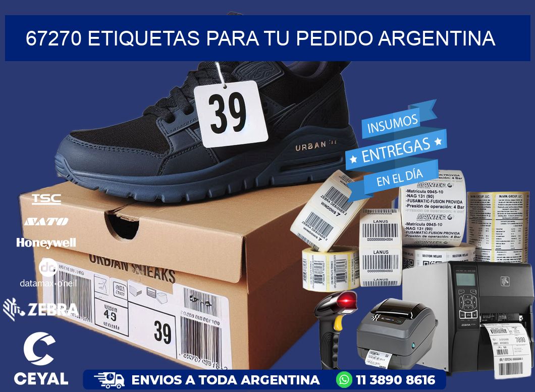67270 ETIQUETAS PARA TU PEDIDO ARGENTINA