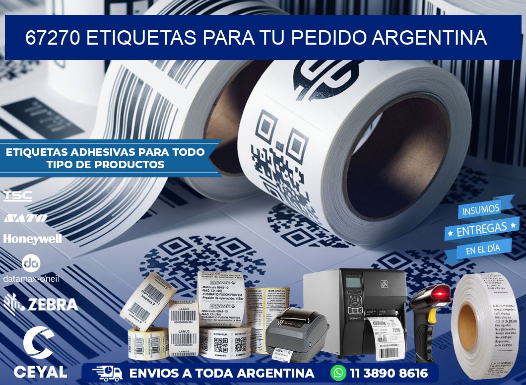 67270 ETIQUETAS PARA TU PEDIDO ARGENTINA