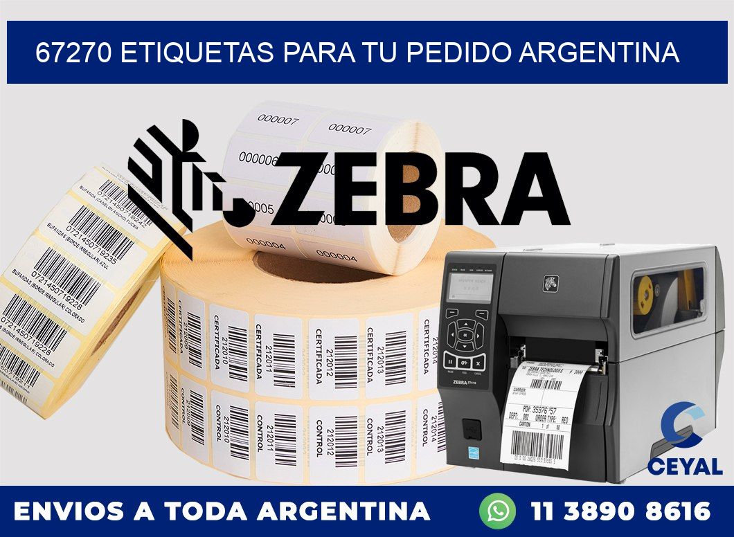 67270 ETIQUETAS PARA TU PEDIDO ARGENTINA