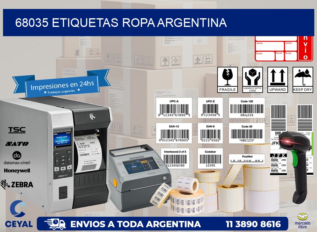 68035 ETIQUETAS ROPA ARGENTINA