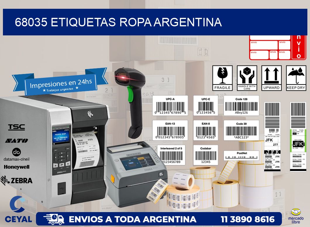 68035 ETIQUETAS ROPA ARGENTINA