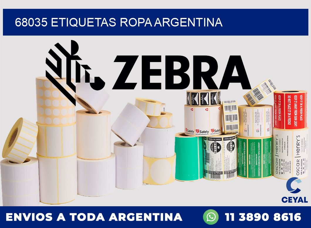 68035 ETIQUETAS ROPA ARGENTINA