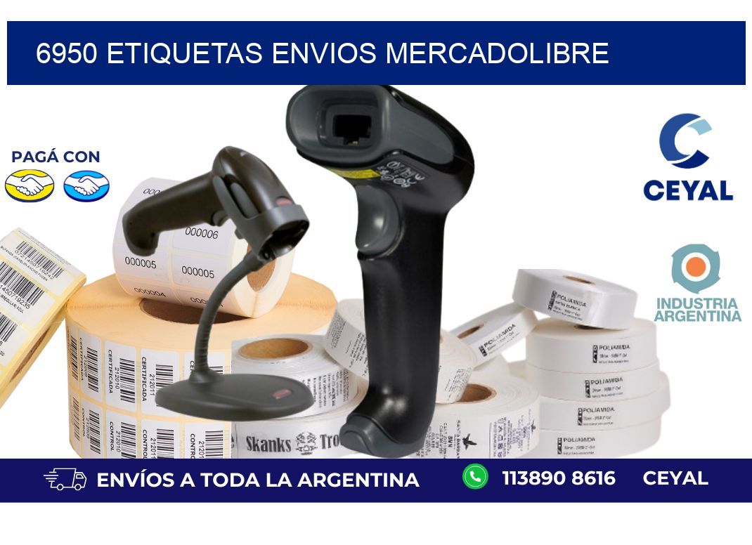 6950 ETIQUETAS ENVIOS MERCADOLIBRE