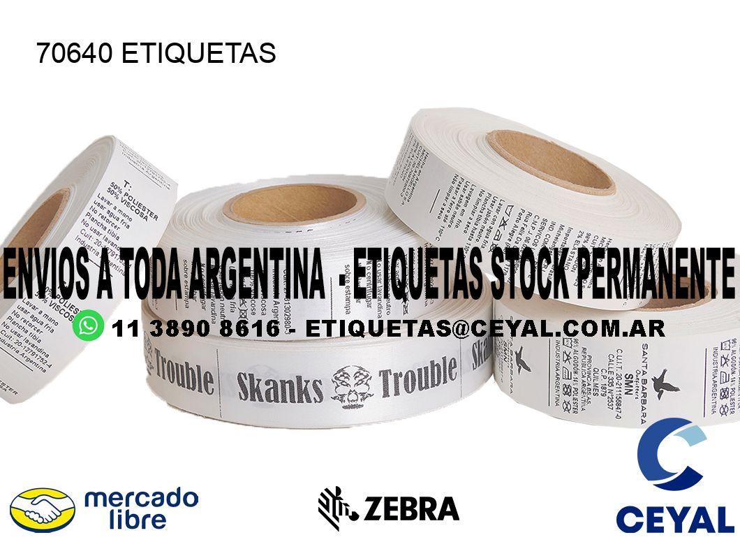 70640 ETIQUETAS