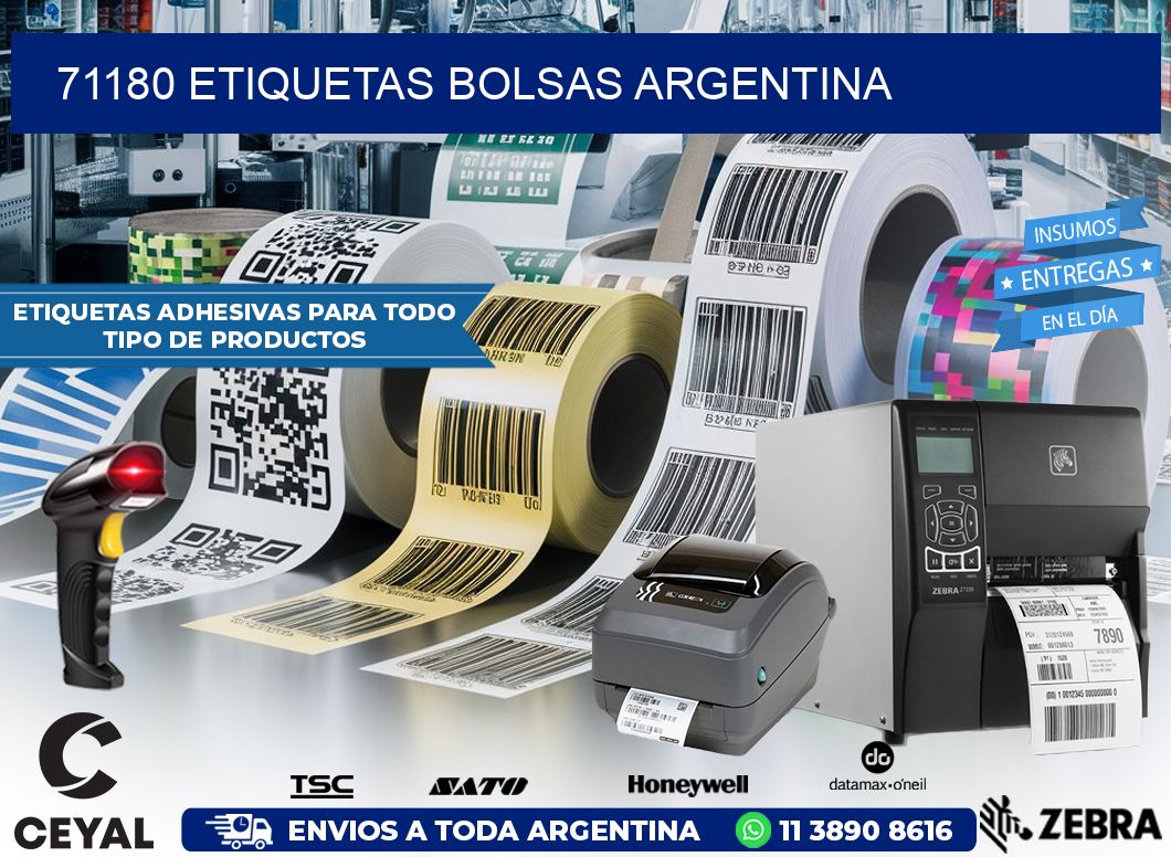 71180 ETIQUETAS BOLSAS ARGENTINA