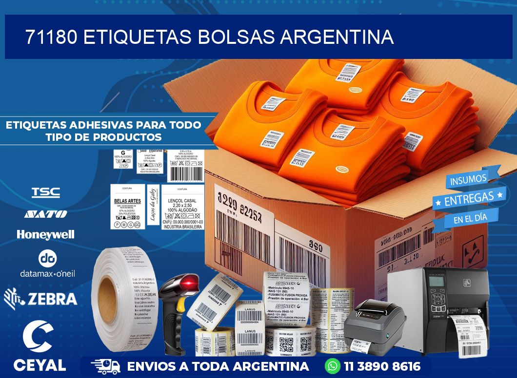 71180 ETIQUETAS BOLSAS ARGENTINA