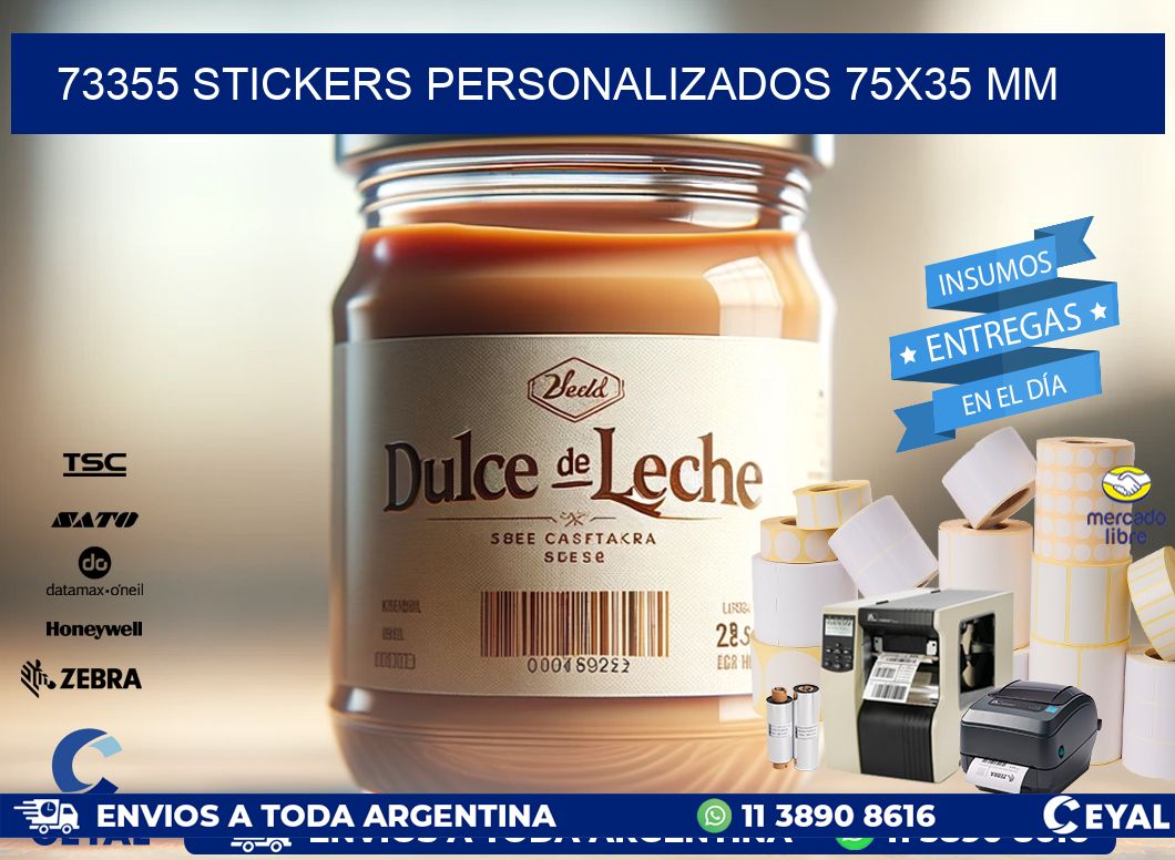 73355 STICKERS PERSONALIZADOS 75x35 mm