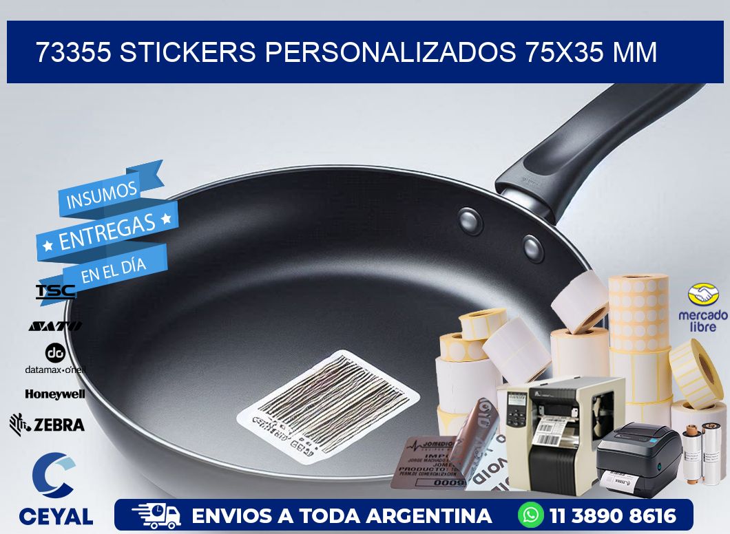 73355 STICKERS PERSONALIZADOS 75x35 mm