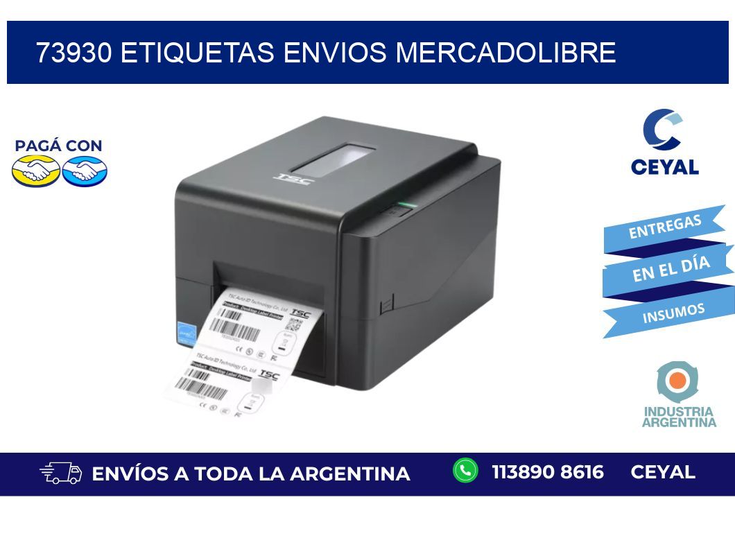73930 ETIQUETAS ENVIOS MERCADOLIBRE