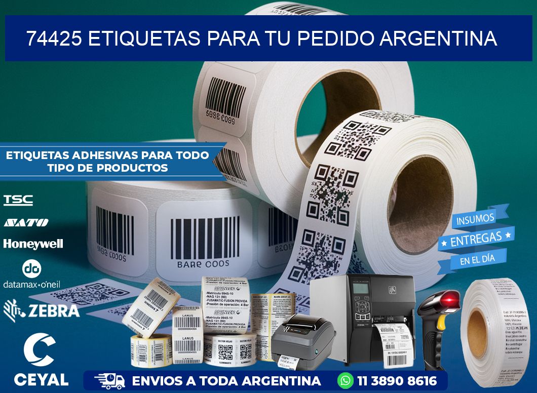 74425 ETIQUETAS PARA TU PEDIDO ARGENTINA
