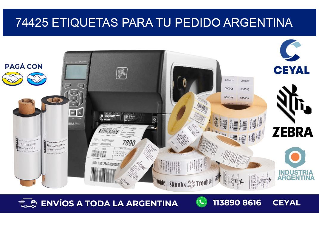 74425 ETIQUETAS PARA TU PEDIDO ARGENTINA