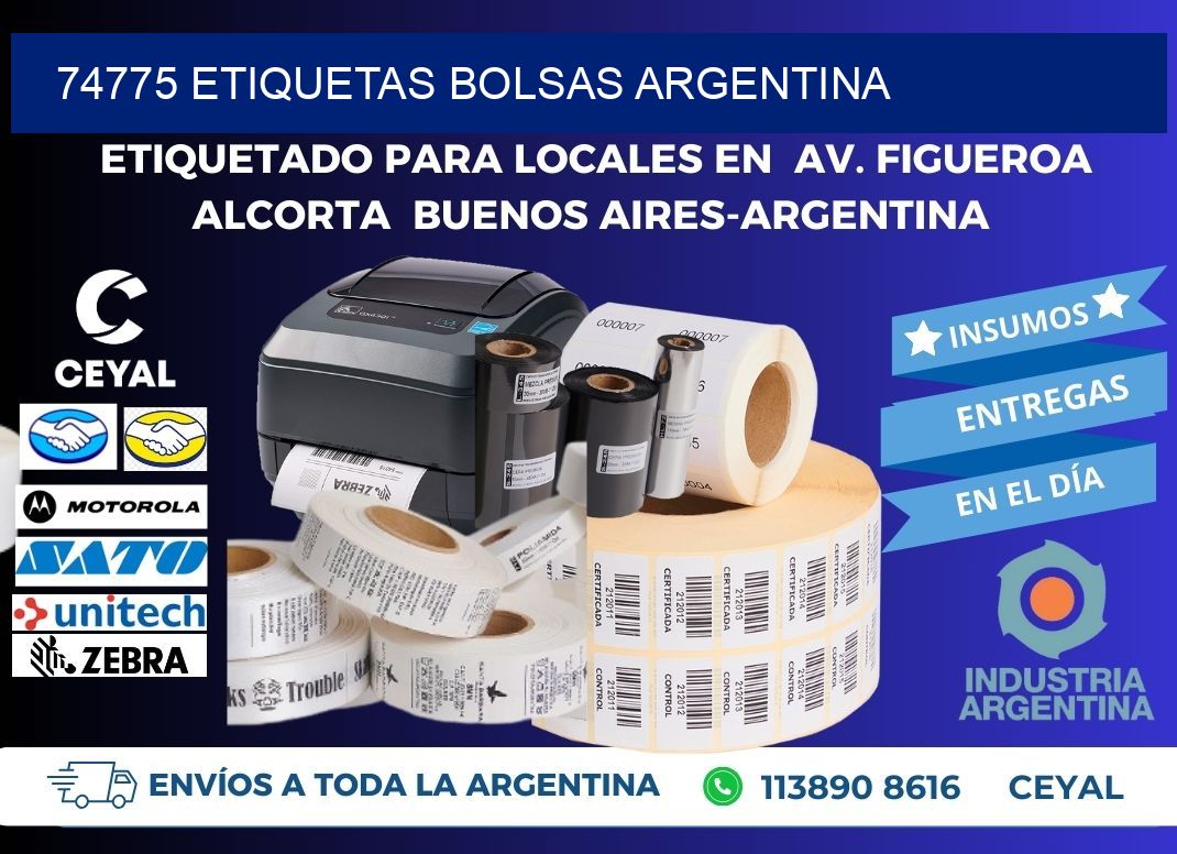 74775 ETIQUETAS BOLSAS ARGENTINA