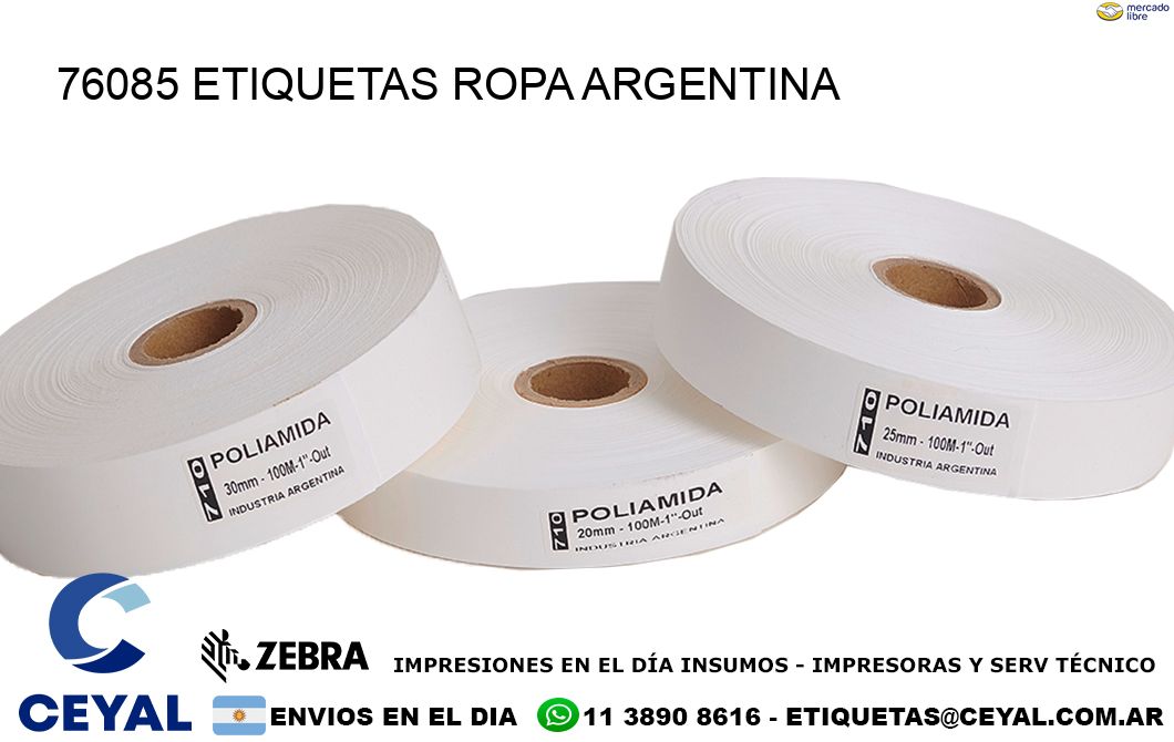 76085 ETIQUETAS ROPA ARGENTINA