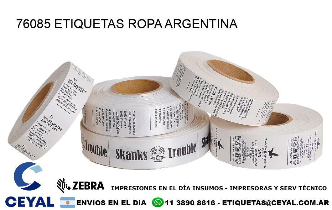 76085 ETIQUETAS ROPA ARGENTINA