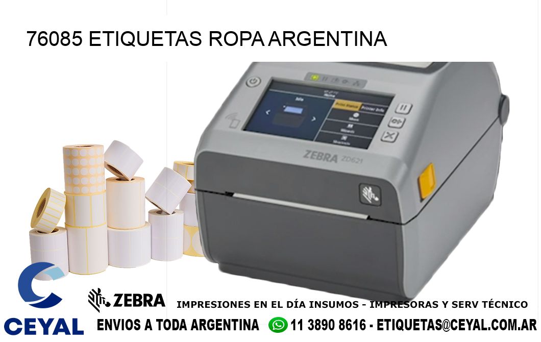 76085 ETIQUETAS ROPA ARGENTINA