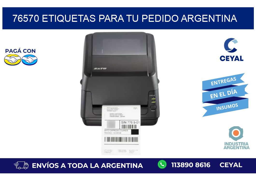 76570 ETIQUETAS PARA TU PEDIDO ARGENTINA
