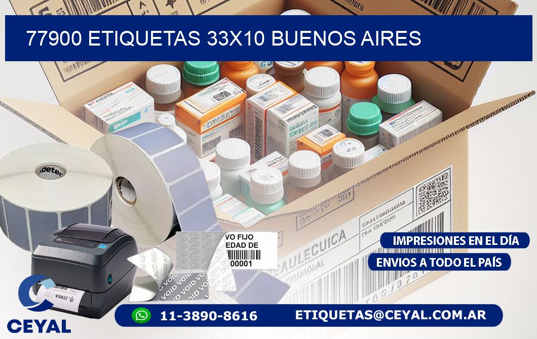 77900 ETIQUETAS 33x10 buenos aires
