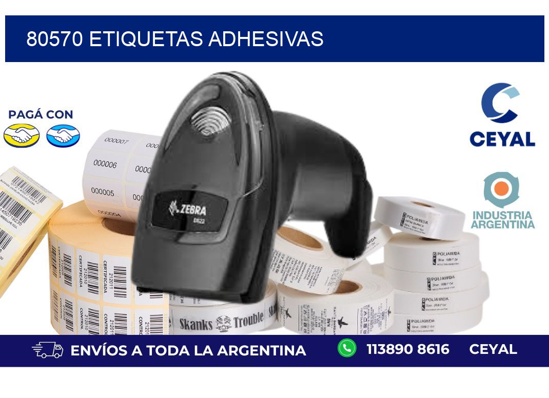 80570 ETIQUETAS ADHESIVAS