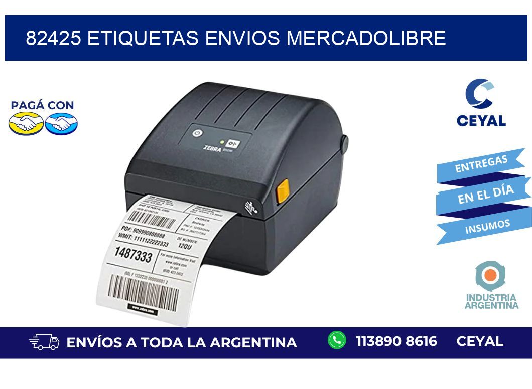 82425 ETIQUETAS ENVIOS MERCADOLIBRE