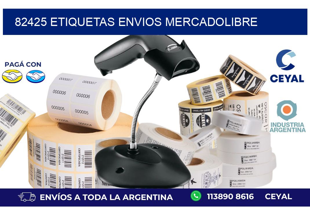 82425 ETIQUETAS ENVIOS MERCADOLIBRE