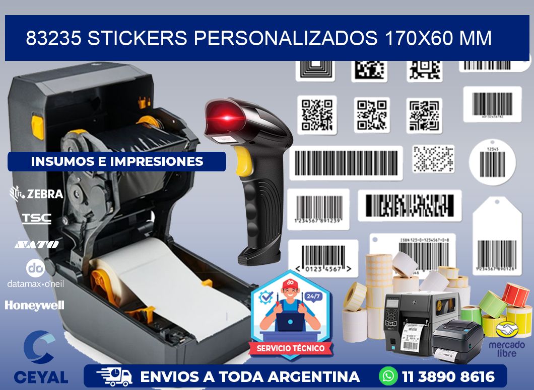 83235 STICKERS PERSONALIZADOS 170x60 mm