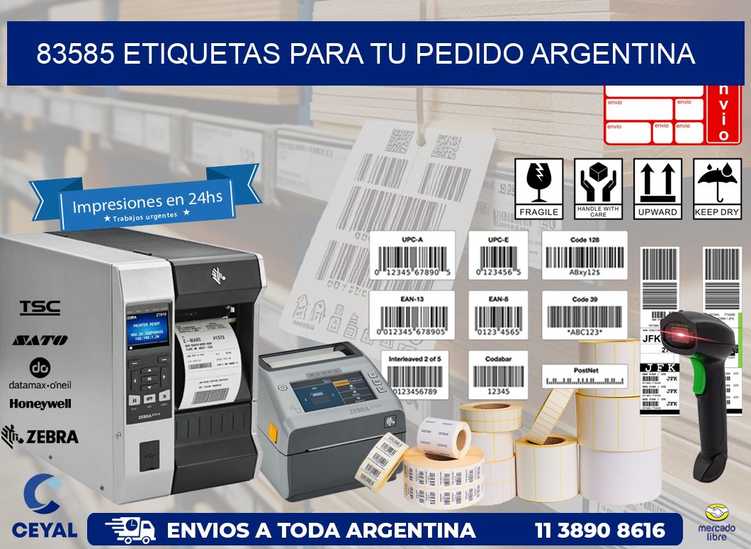 83585 ETIQUETAS PARA TU PEDIDO ARGENTINA