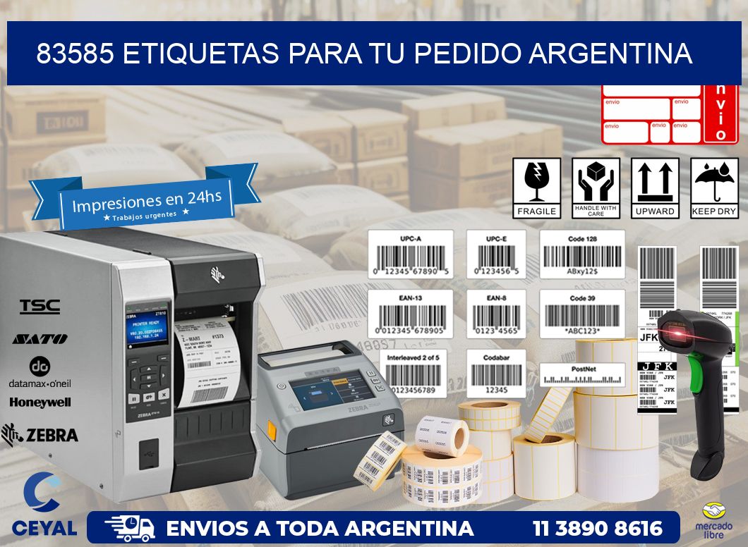 83585 ETIQUETAS PARA TU PEDIDO ARGENTINA