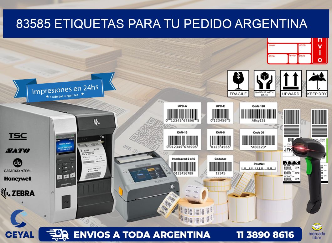 83585 ETIQUETAS PARA TU PEDIDO ARGENTINA