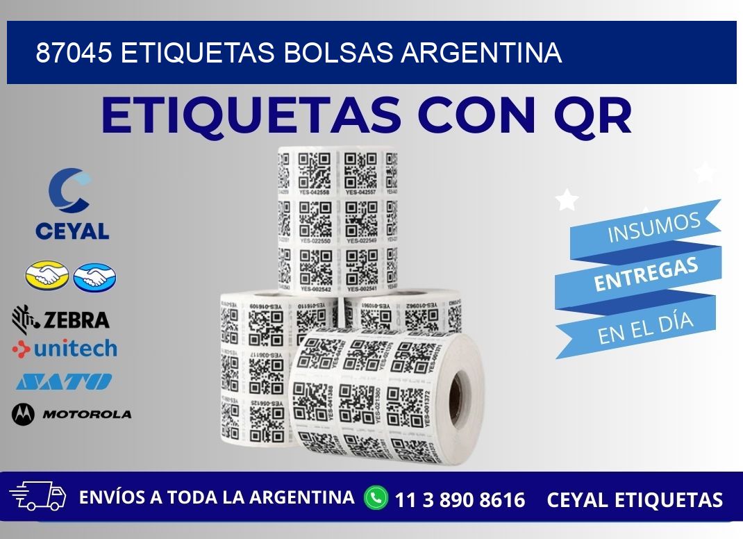 87045 ETIQUETAS BOLSAS ARGENTINA