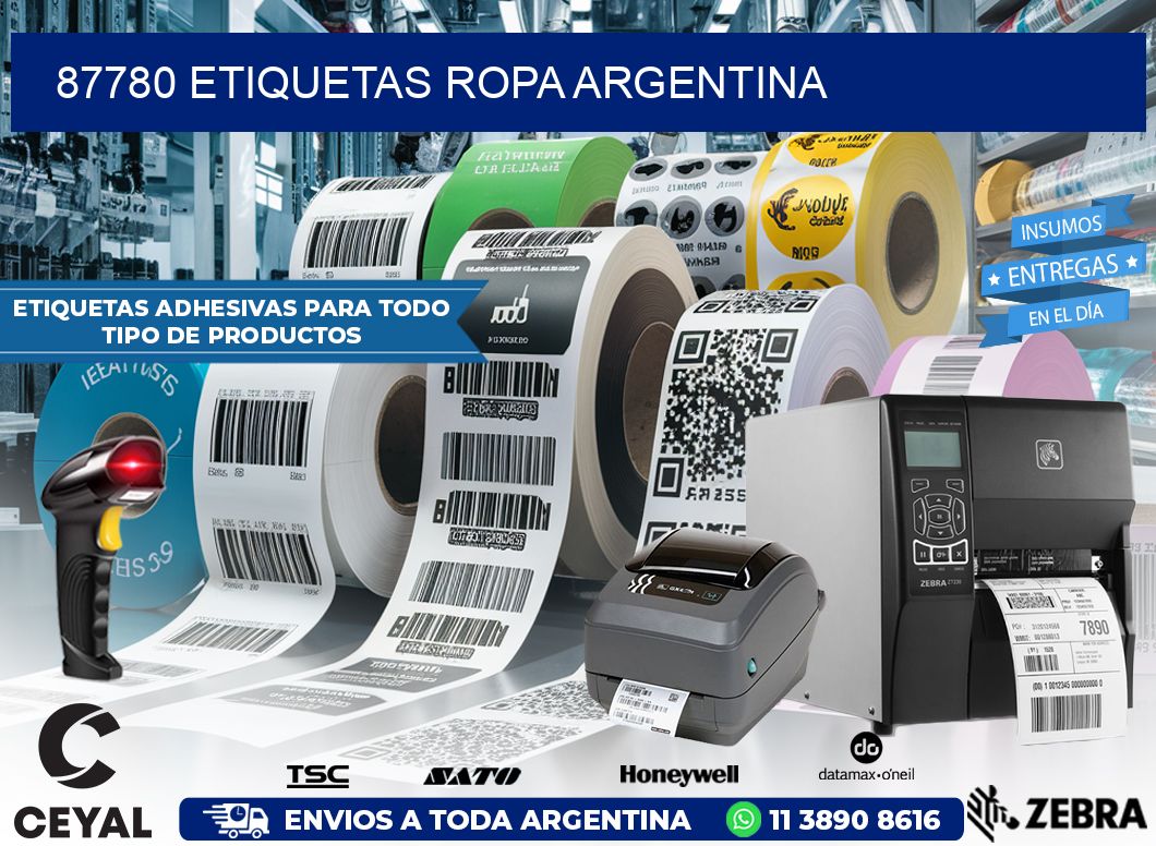 87780 ETIQUETAS ROPA ARGENTINA
