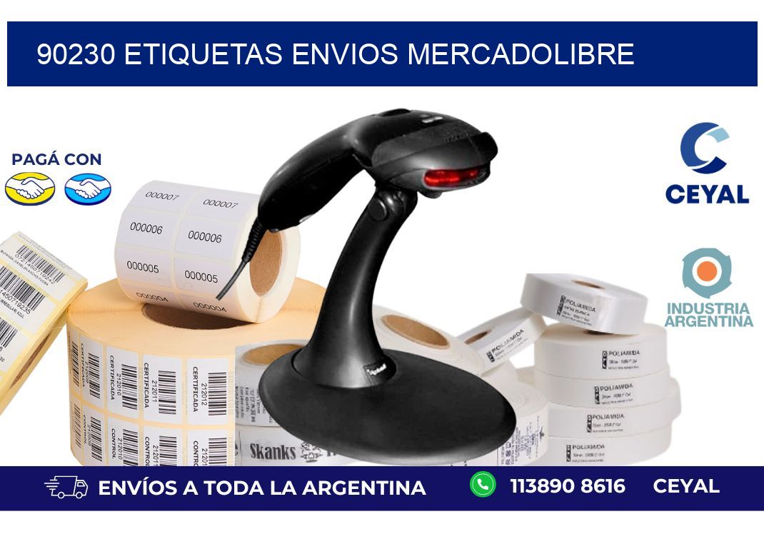 90230 ETIQUETAS ENVIOS MERCADOLIBRE