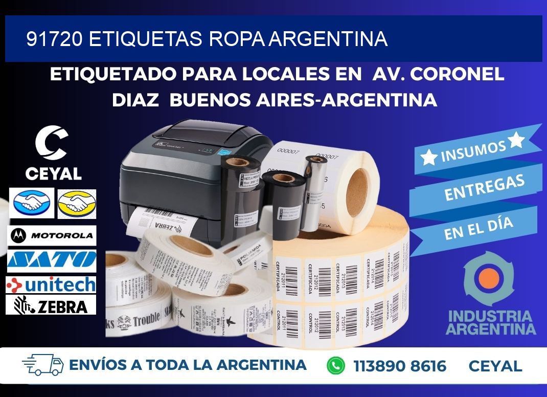 91720 ETIQUETAS ROPA ARGENTINA