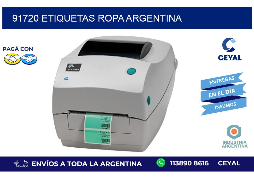 91720 ETIQUETAS ROPA ARGENTINA