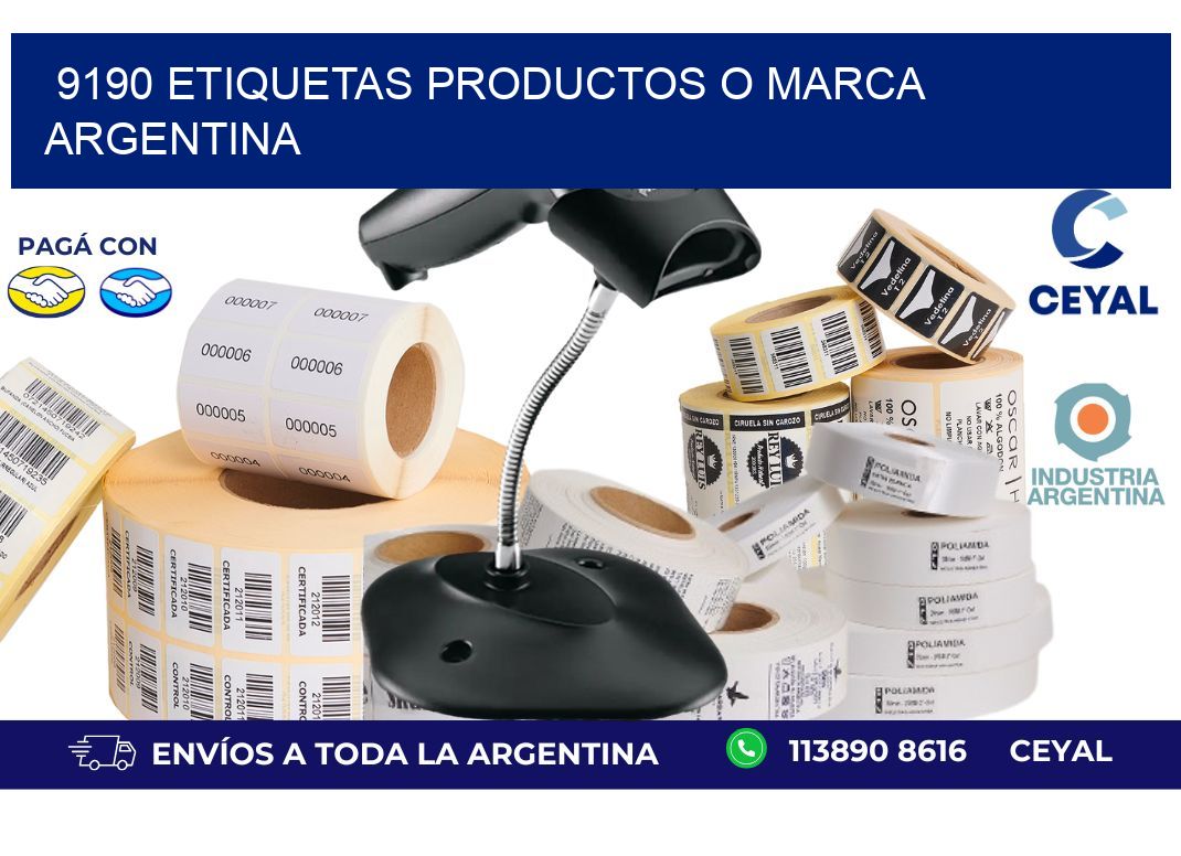 9190 ETIQUETAS PRODUCTOS O MARCA ARGENTINA