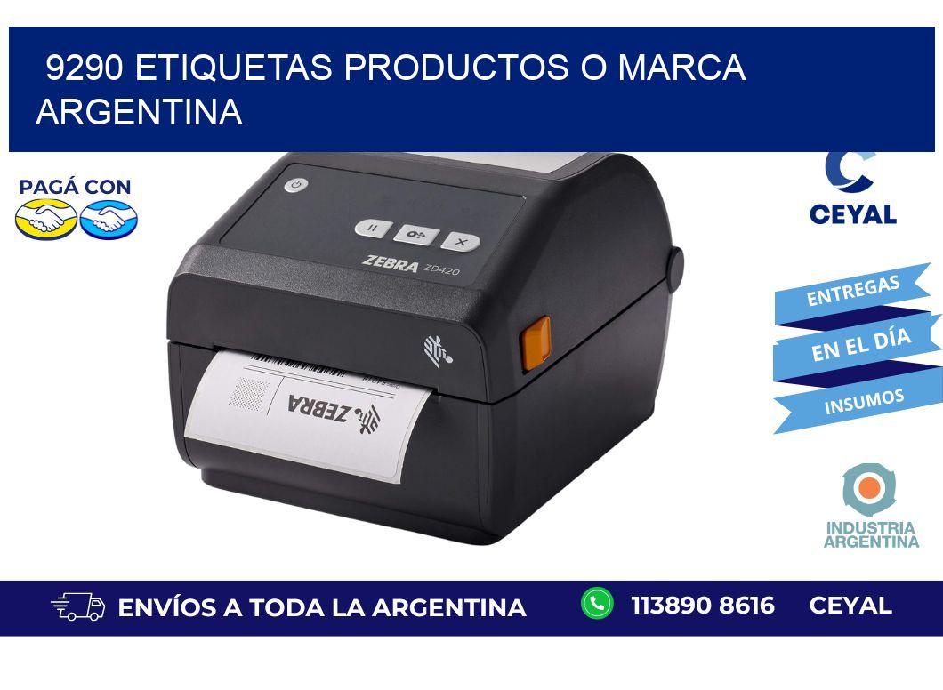 9290 ETIQUETAS PRODUCTOS O MARCA ARGENTINA