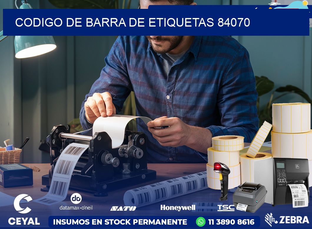 CODIGO DE BARRA DE ETIQUETAS 84070