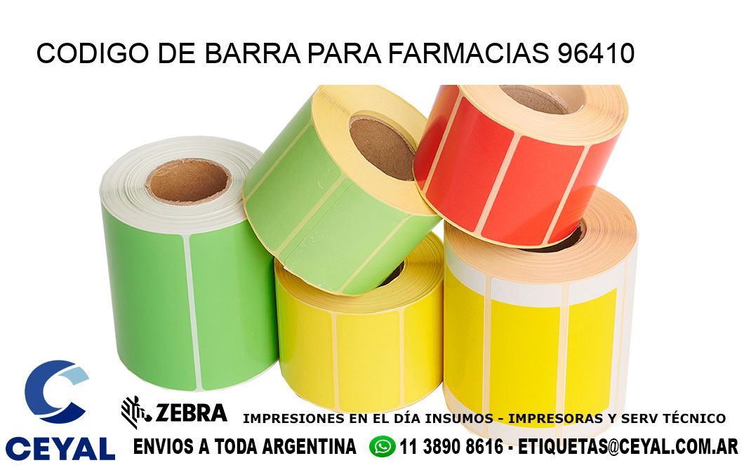 CODIGO DE BARRA PARA FARMACIAS 96410