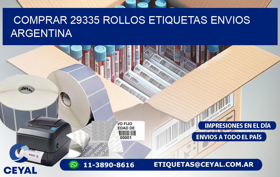 COMPRAR 29335 ROLLOS ETIQUETAS ENVIOS ARGENTINA