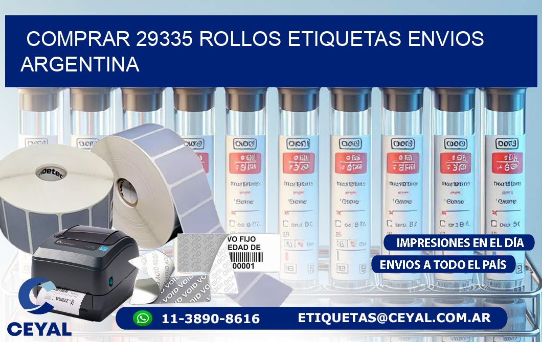 COMPRAR 29335 ROLLOS ETIQUETAS ENVIOS ARGENTINA