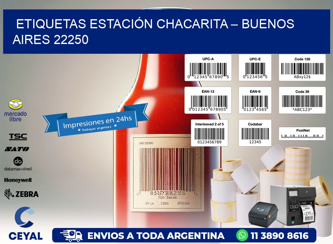 ETIQUETAS ESTACIÓN CHACARITA – BUENOS AIRES 22250