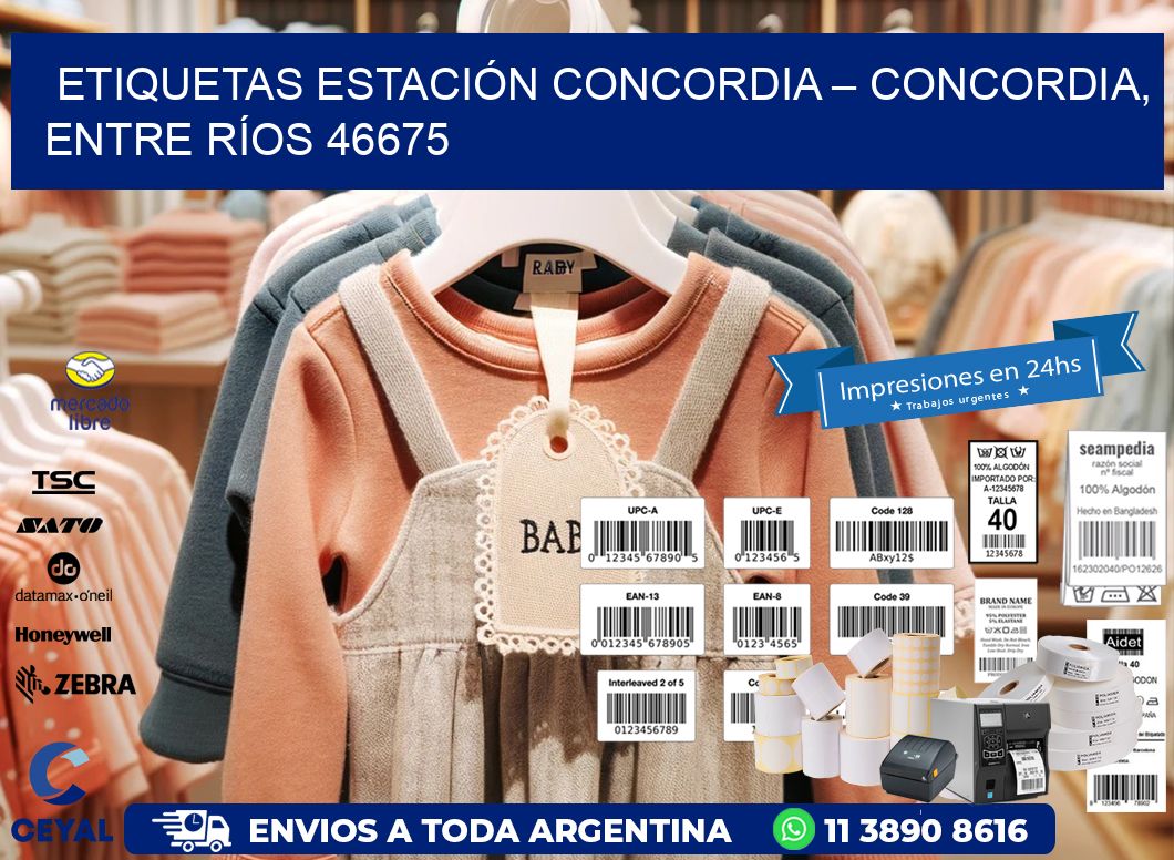 ETIQUETAS ESTACIÓN CONCORDIA – CONCORDIA, ENTRE RÍOS 46675