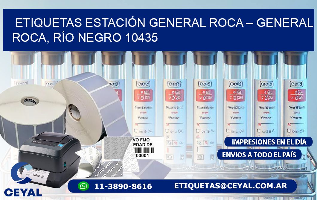 ETIQUETAS ESTACIÓN GENERAL ROCA – GENERAL ROCA, RÍO NEGRO 10435