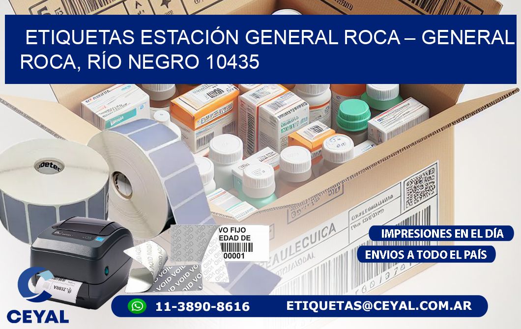ETIQUETAS ESTACIÓN GENERAL ROCA – GENERAL ROCA, RÍO NEGRO 10435