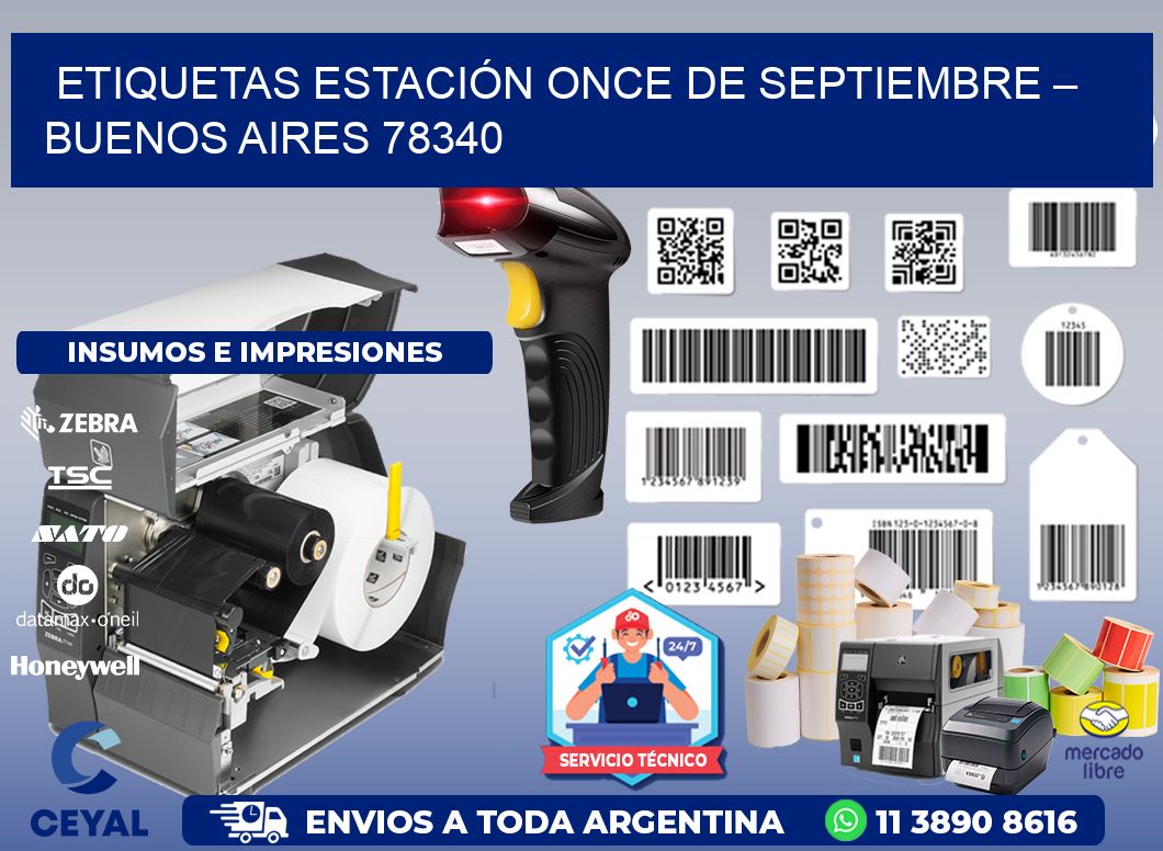 ETIQUETAS ESTACIÓN ONCE DE SEPTIEMBRE – BUENOS AIRES 78340