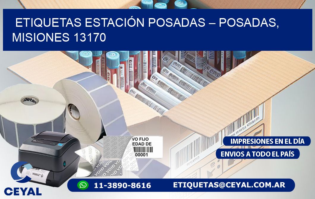ETIQUETAS ESTACIÓN POSADAS – POSADAS, MISIONES 13170