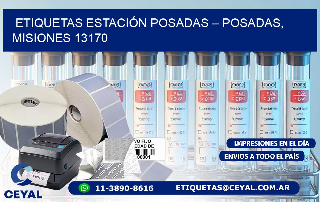 ETIQUETAS ESTACIÓN POSADAS – POSADAS, MISIONES 13170