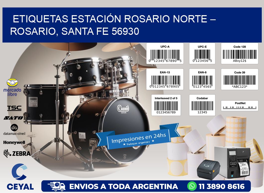 ETIQUETAS ESTACIÓN ROSARIO NORTE – ROSARIO, SANTA FE 56930