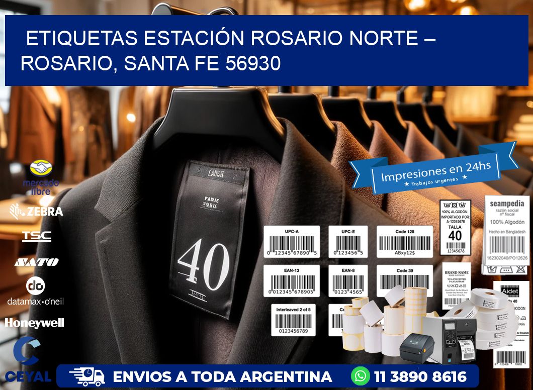 ETIQUETAS ESTACIÓN ROSARIO NORTE – ROSARIO, SANTA FE 56930