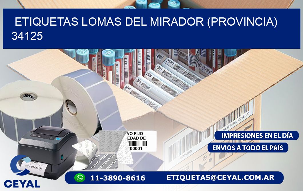 ETIQUETAS LOMAS DEL MIRADOR (PROVINCIA) 34125