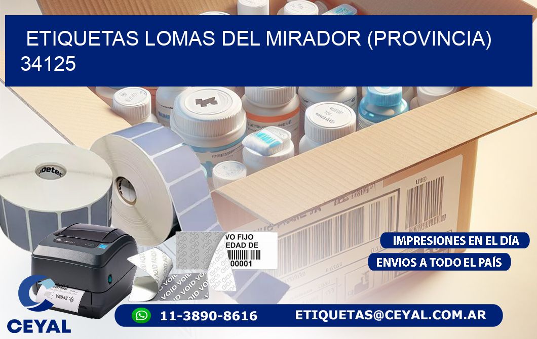 ETIQUETAS LOMAS DEL MIRADOR (PROVINCIA) 34125